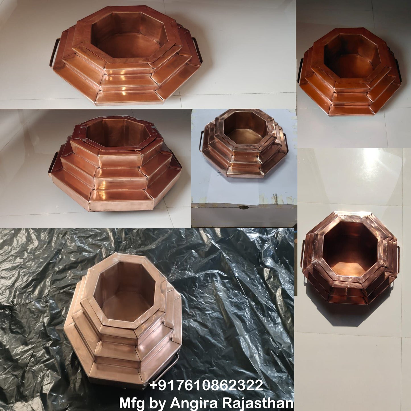 pure coppper octagon havan kund for indoor havan
