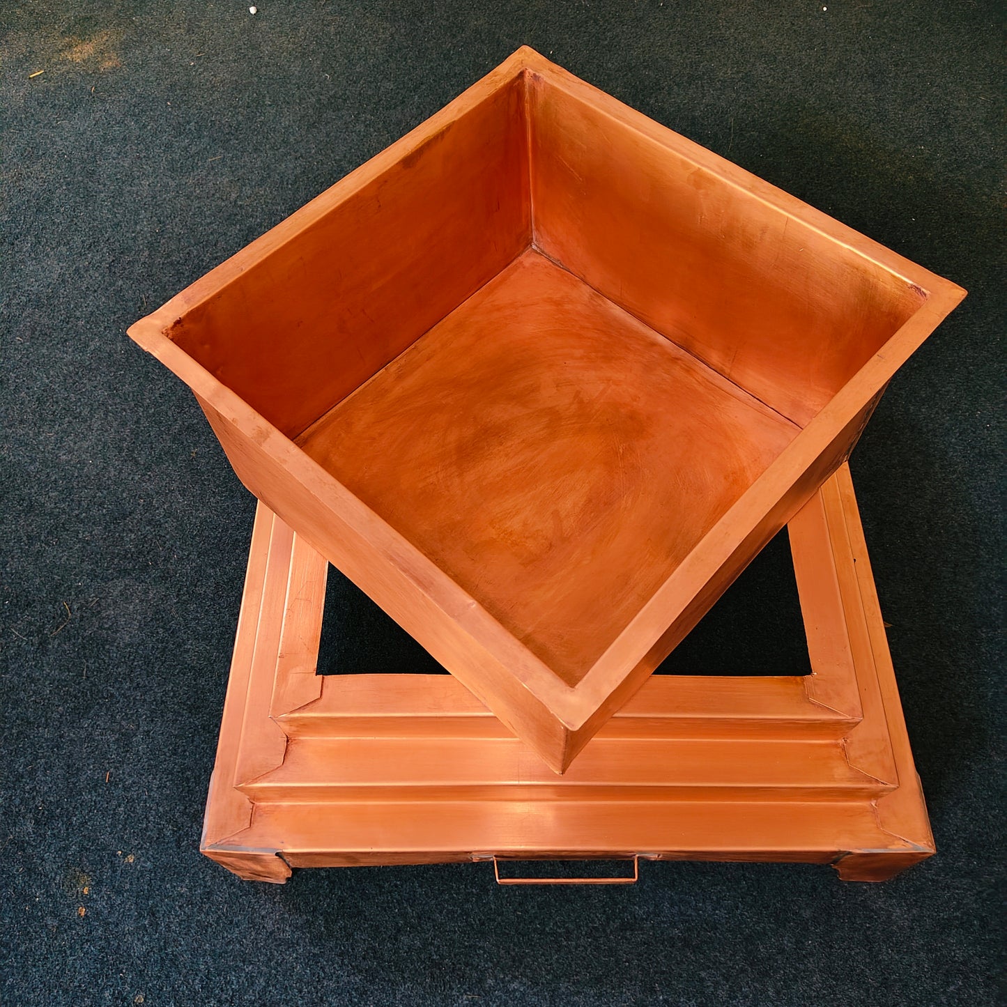 Pure copper hawan kund in 15 inch inner size | Model no 24158D