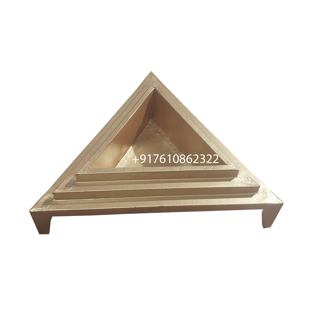 Triangle hawan kund | 24126 Model | Iron | Golden color