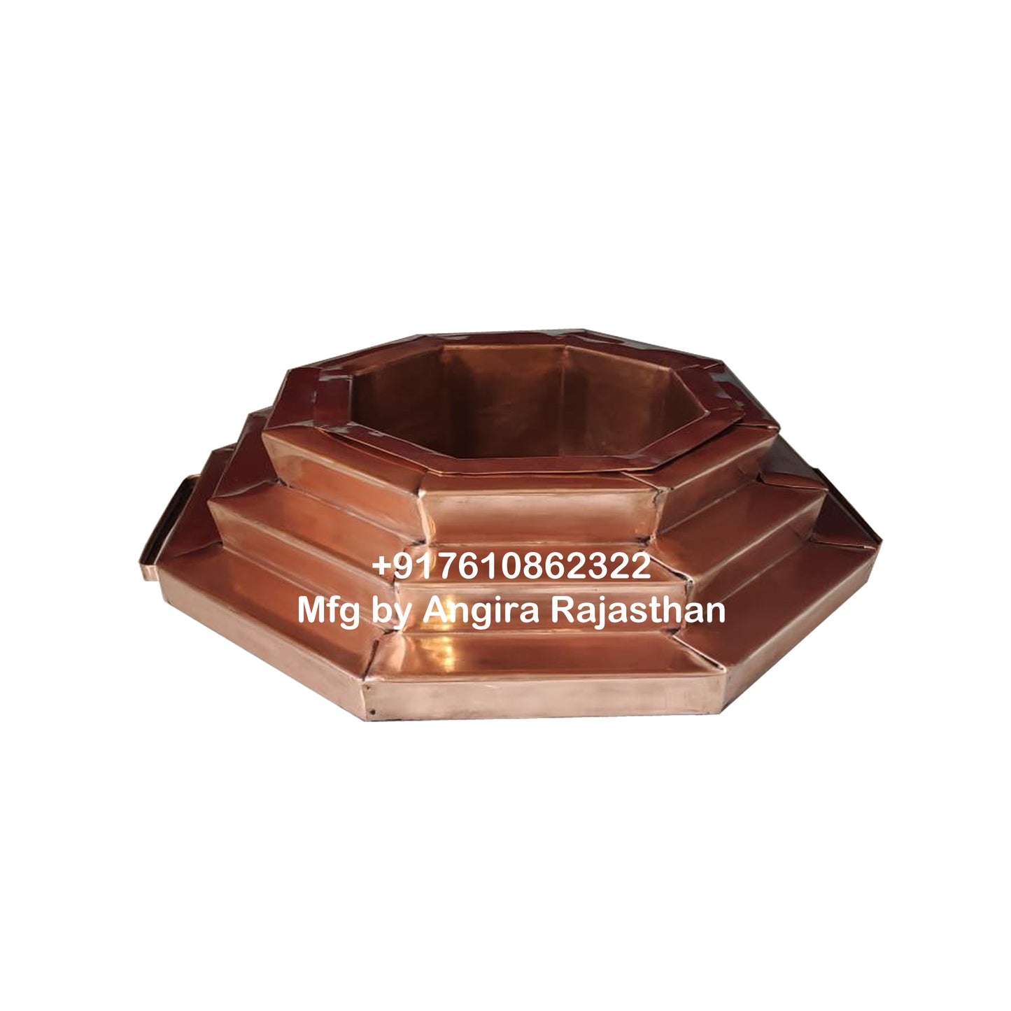 pure coppper octagon havan kund for indoor havan