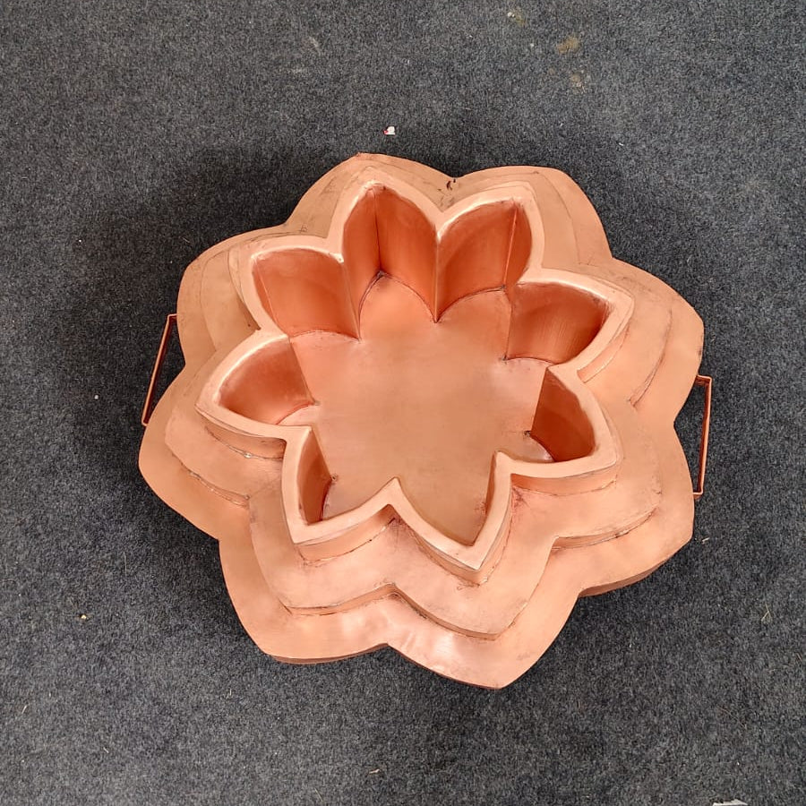 Pure Copper Padm Kund | Lotus Havan Kund for Puja & Yajna   तांबे का पद्म कुंड