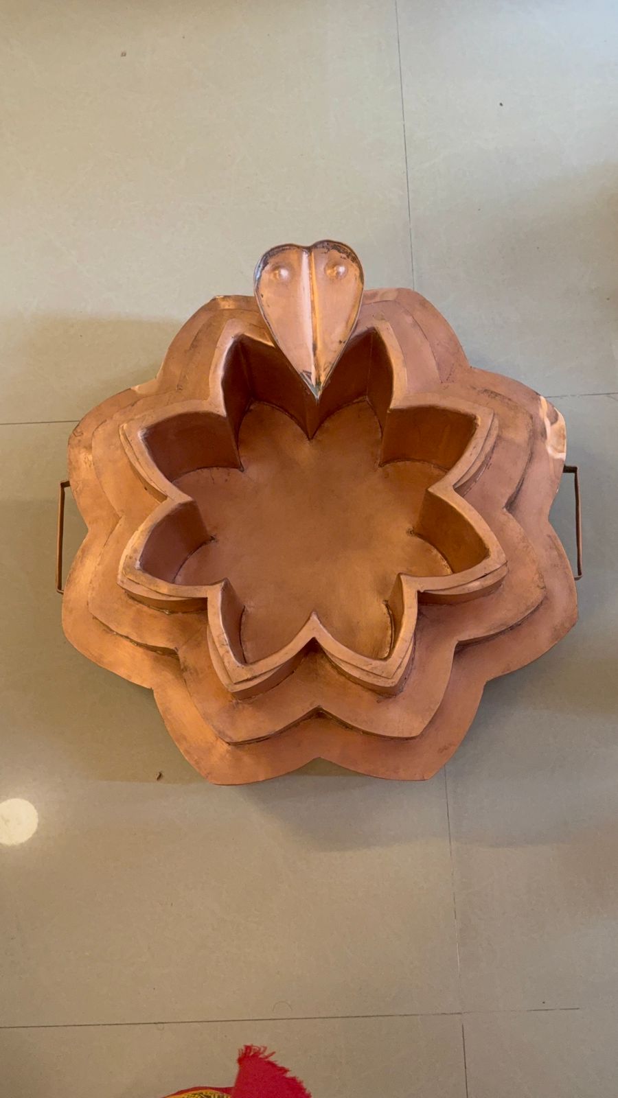 Pure Copper Padm Kund | Lotus Havan Kund for Puja & Yajna   तांबे का पद्म कुंड