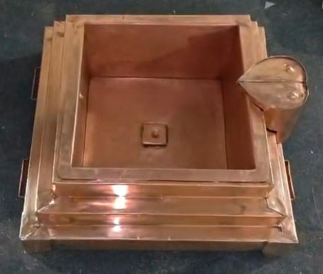 Handmade Copper Hawan Kund 24 Inch | Vedic Havan Kund with Nabhi Kanth | Model no 24159YNK