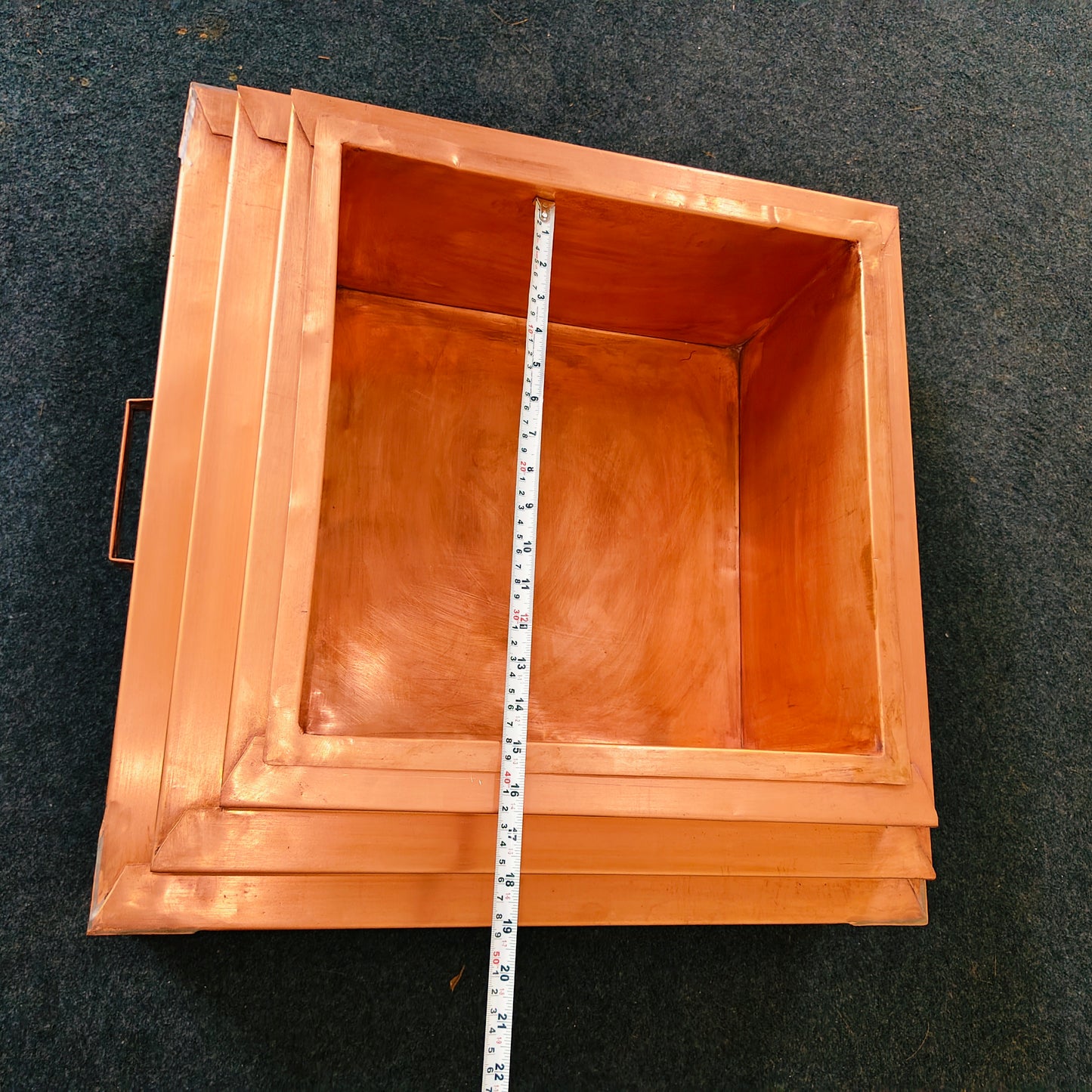 Pure copper hawan kund in 15 inch inner size | Model no 24158D