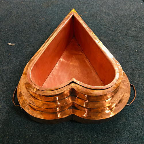 Handcrafted Copper Yoni Hawan Kund | Vedic Ritual Fire Pit | Detachable Inner Vessel | Made to Order Model no 2618126D