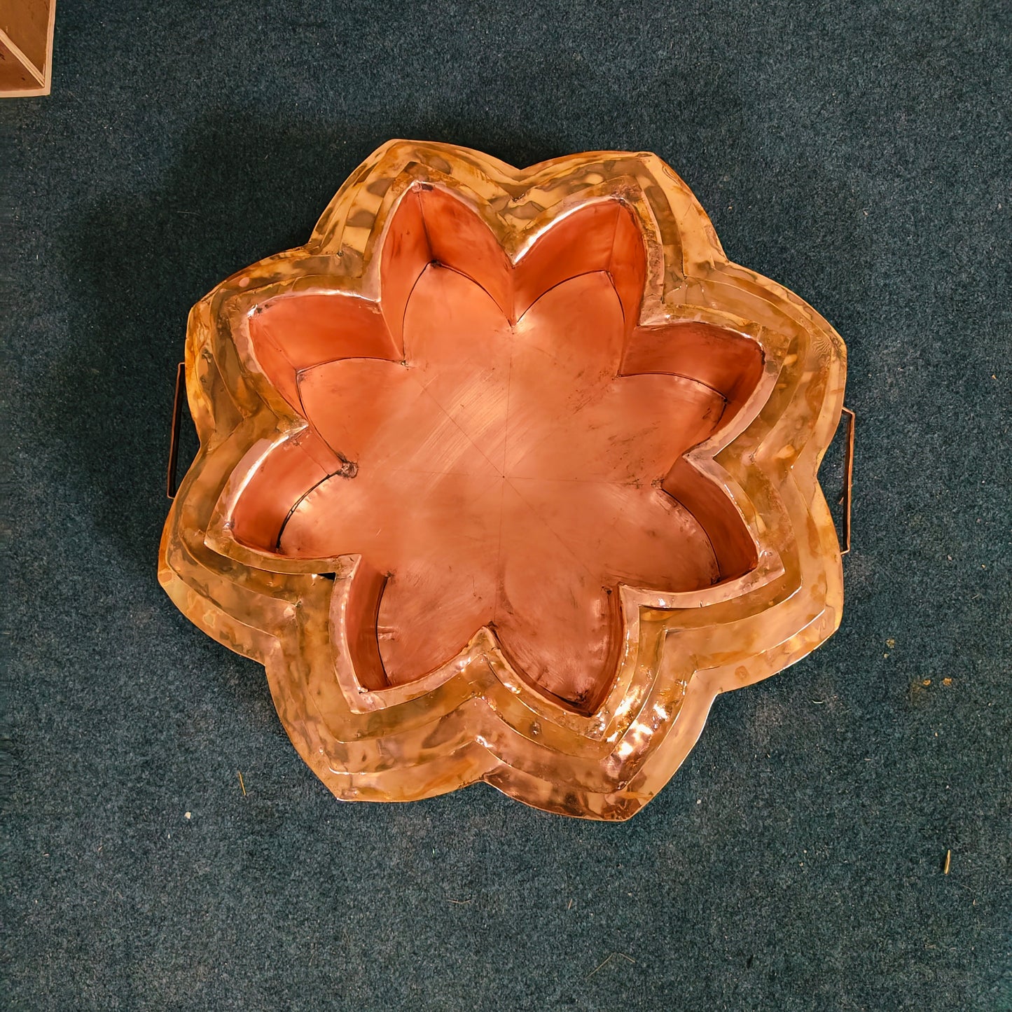 Padma Kund | Pure Copper Lotus-Shaped Hawan Kund | 26 Inch Handcrafted Vedic Havan Kund with Detachable Inner Vessel Model no P26186D