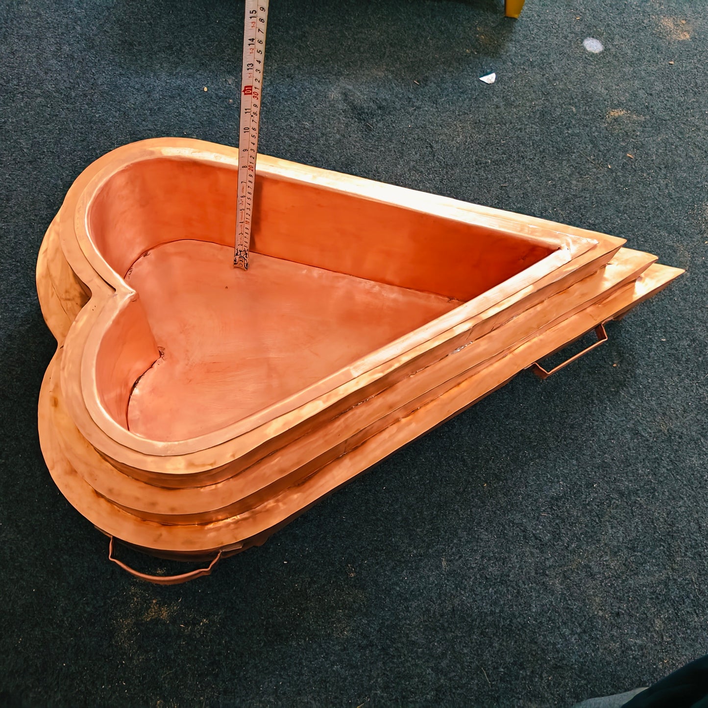 Handcrafted Copper Yoni Hawan Kund | Vedic Ritual Fire Pit | Detachable Inner Vessel | Made to Order Model no 2618126D