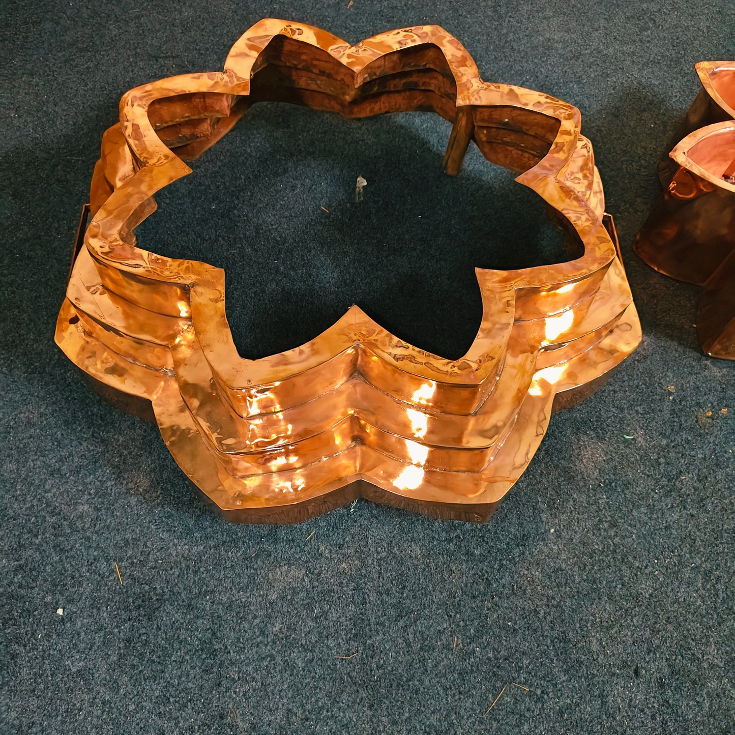 Padma Kund | Pure Copper Lotus-Shaped Hawan Kund | 26 Inch Handcrafted Vedic Havan Kund with Detachable Inner Vessel Model no P26186D