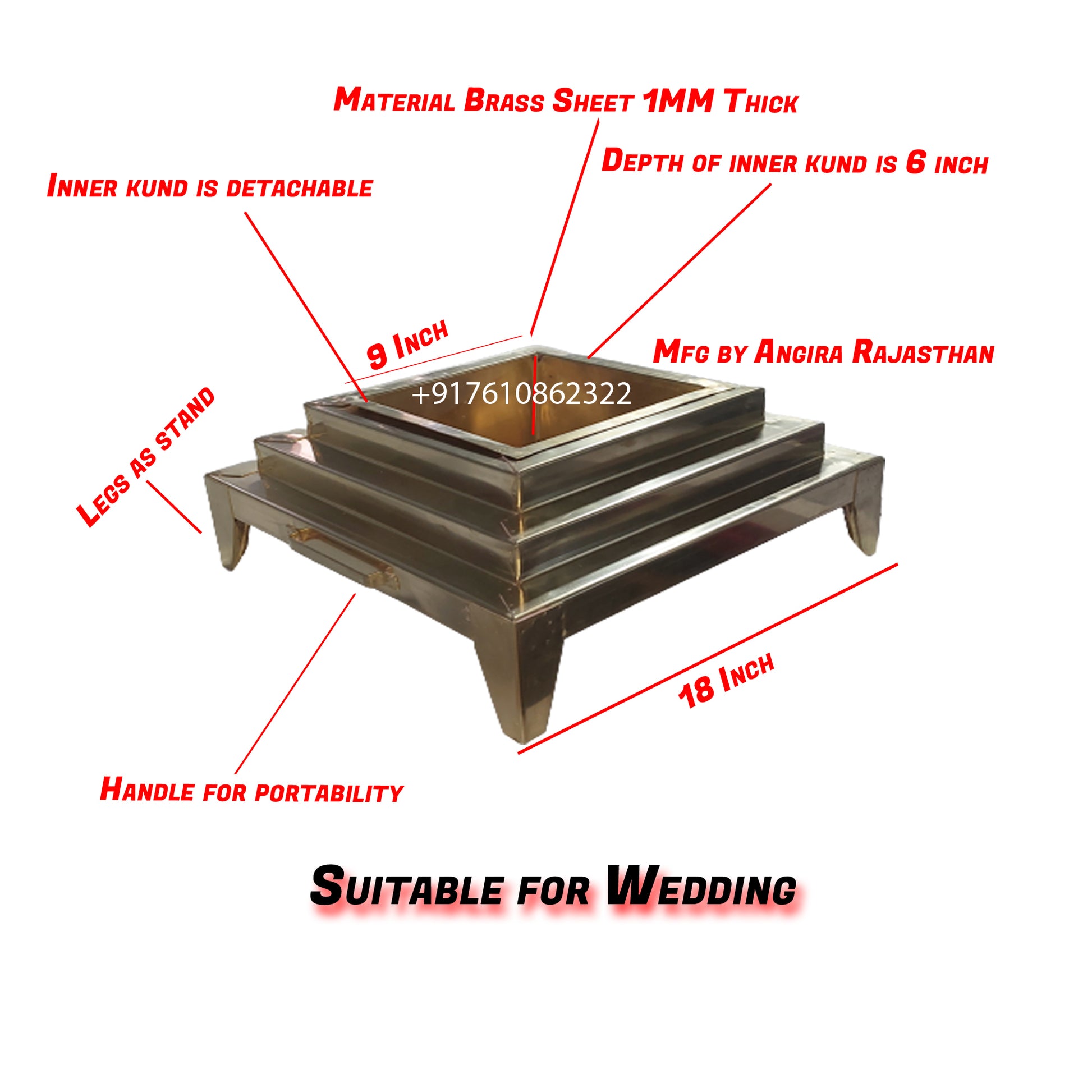 Premium Brass Hawan Kund