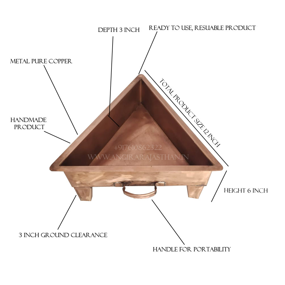 Triangle havan kund in 12 inch